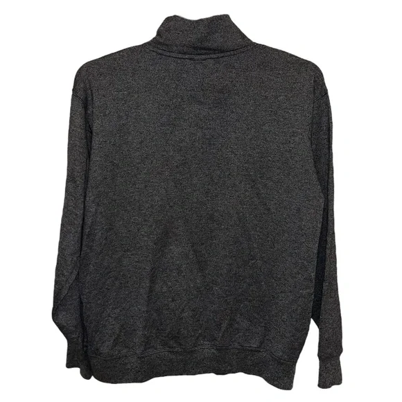 Teemax Heather Grey San Diego Zip Up High Neck Elastic Band Hem and Cuffs Jacket - Picture 3 of 4